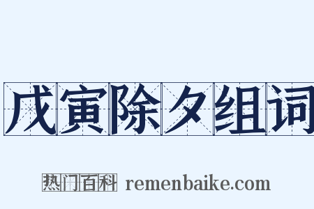 戊寅除夕组词是什么意思的图片